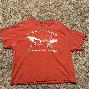 Michelangelo Graphic Red T-Shirt